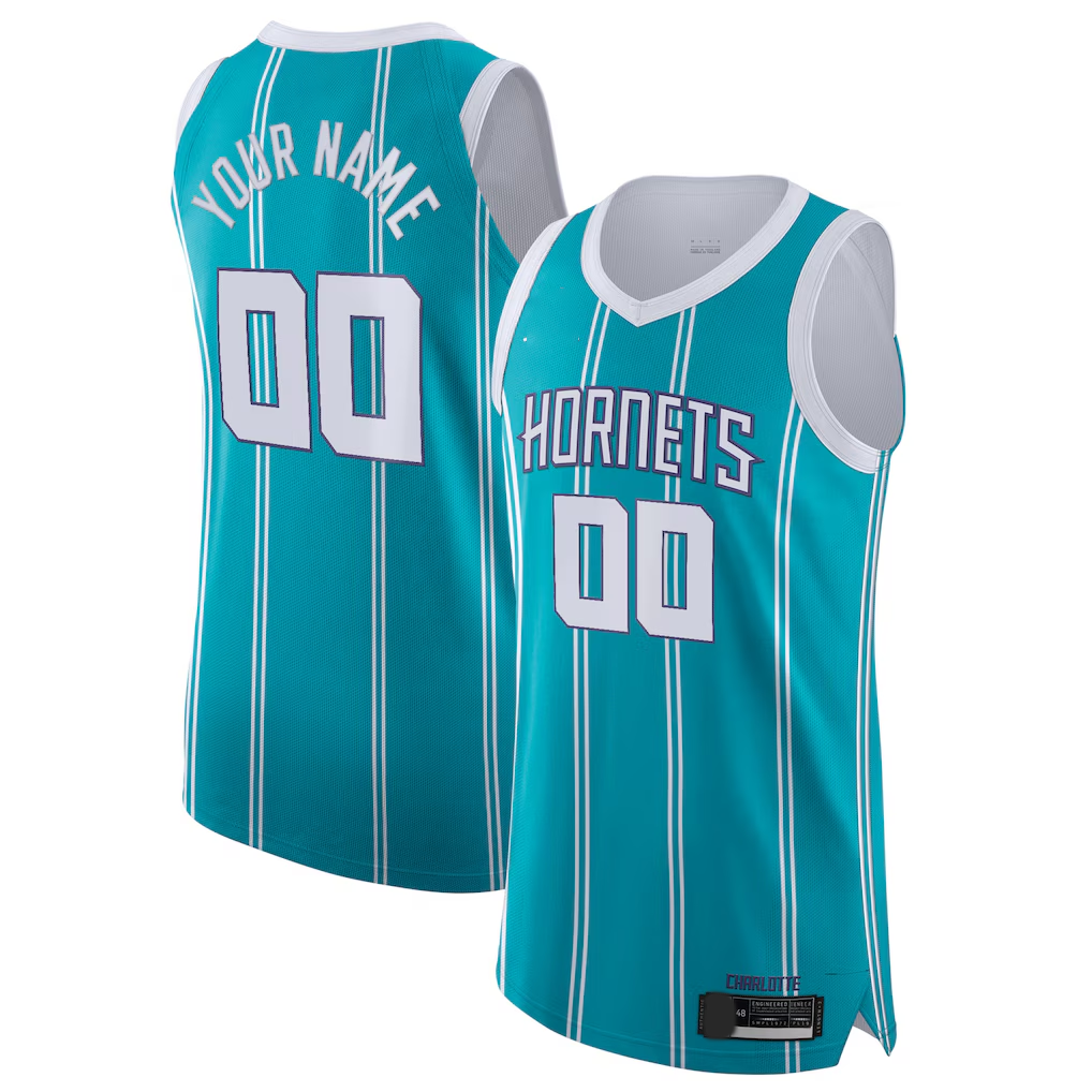 Choea Custom C.Hornets  Teal 202021 Authentic Jerseys - Icon Edition