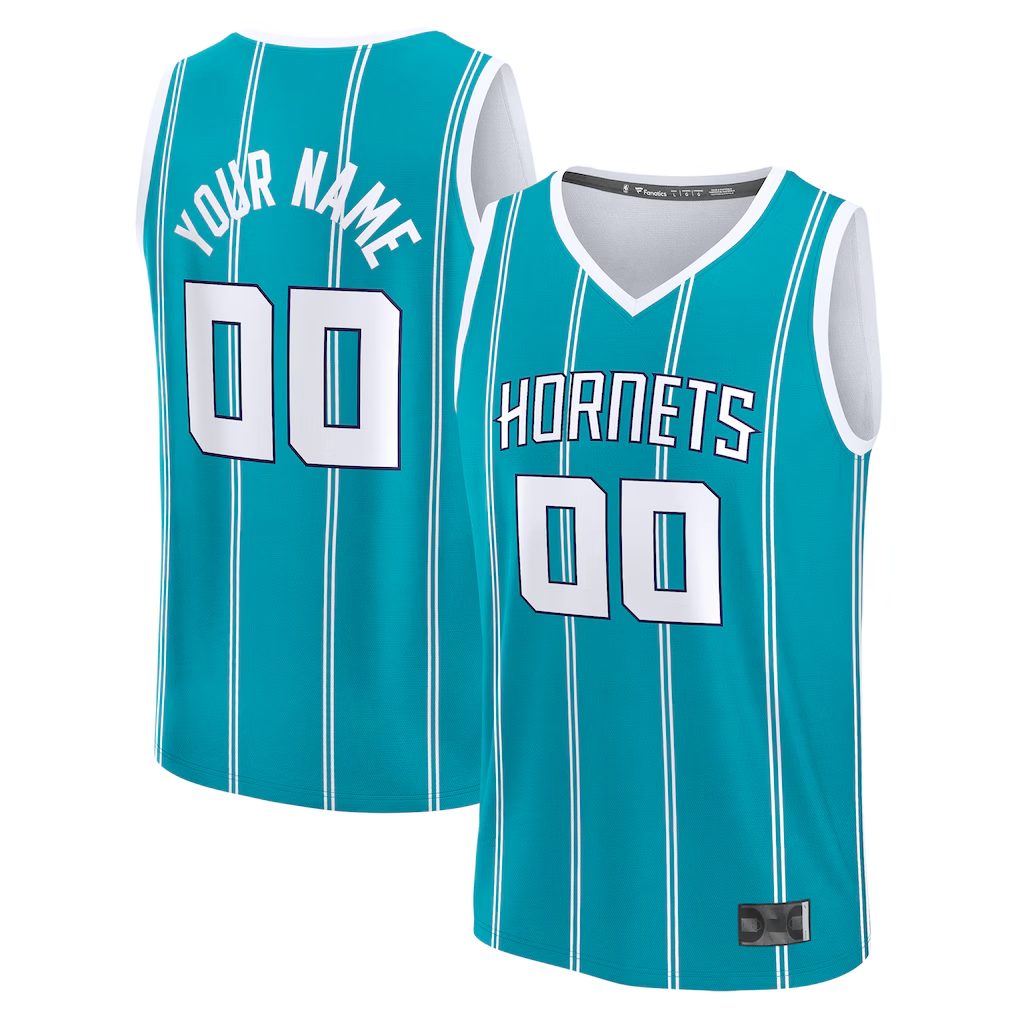 Choea Custom C.Hornets  Teal Fast Break Jerseys - Icon Edition