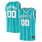 Choea Custom C.Hornets  Teal Fast Break Replica Jerseys - Icon Edition