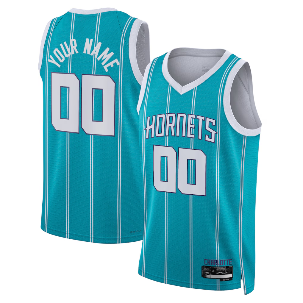 Choea Custom C.Hornets  Teal Swingman Jerseys - Icon Edition