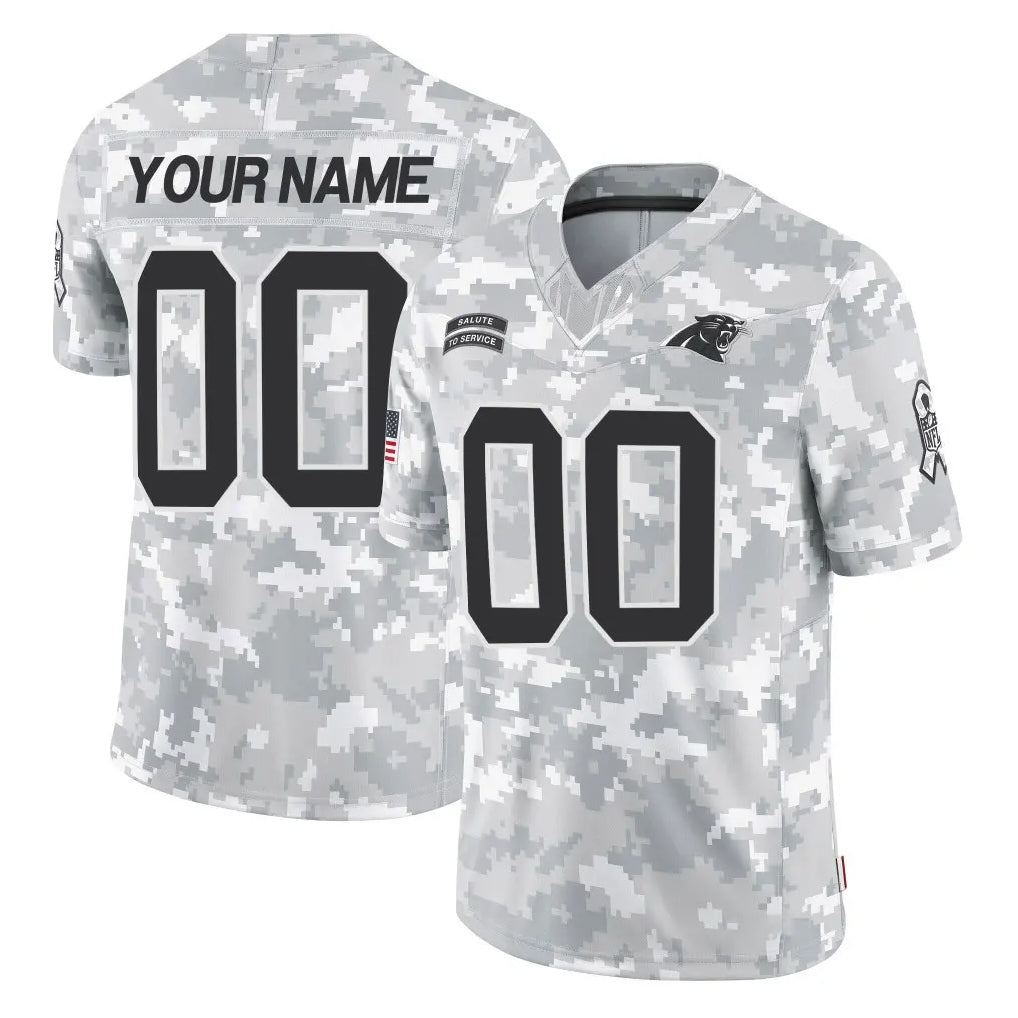 Choea Custom C.Panthers Arctic Camo Salute to Service Limited Game Any Name & Numbers Stitched Jerseys