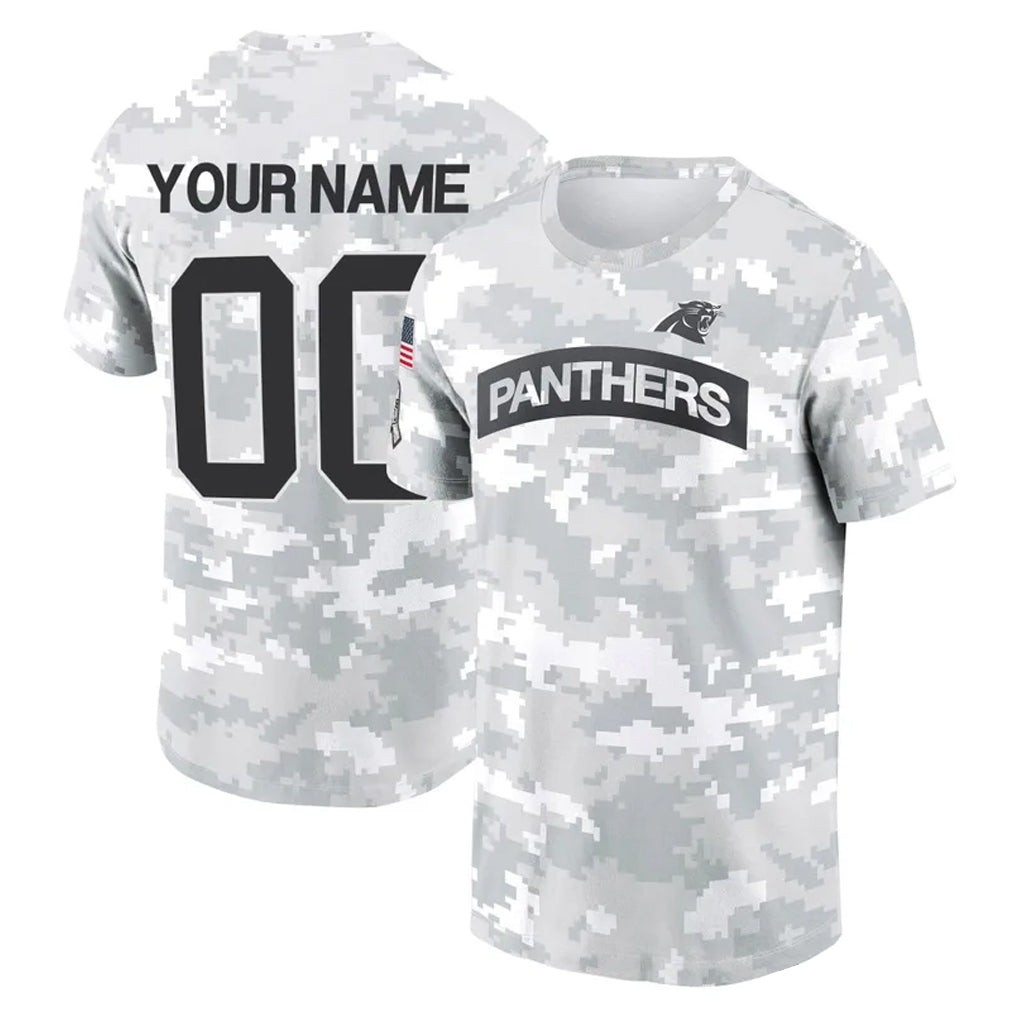 Choea Custom C.Panthers Arctic Camo Salute to Service T-Shirt Hoodies Any Name & Numbers Stitched Jerseys