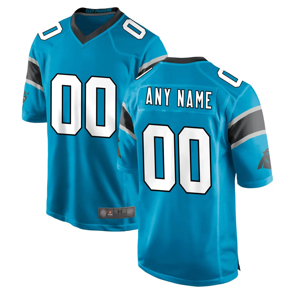 Choea Custom C.Panthers Blue Game Any Name & Numbers Stitched Jerseys