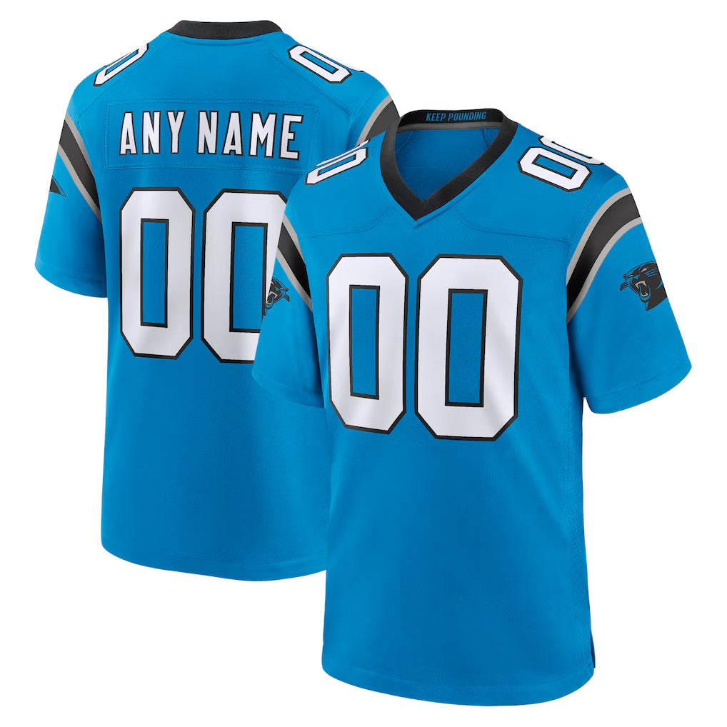 Choea Custom C.Panthers Blue Home Game Any Name & Numbers Stitched Jerseys