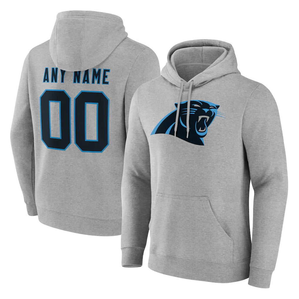Choea Custom C.Panthers Gray Salute to Service Hoodies Any Name & Numbers Stitched Jerseys
