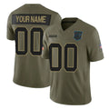 Choea Custom C.Panthers Olive 2025 Salute to Service Limited Home Game Any Name & Numbers Stitched Jerseys