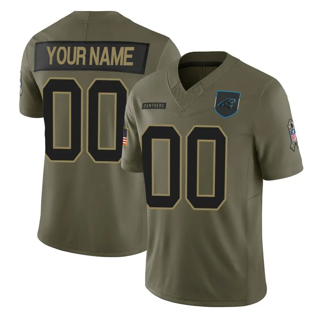 Choea Custom C.Panthers Olive 2025 Salute to Service Limited Home Game Any Name & Numbers Stitched Jerseys