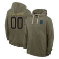 Choea Custom C.Panthers Olive Salute to Service Hoodies Game Any Name & Numbers Stitched Jerseys