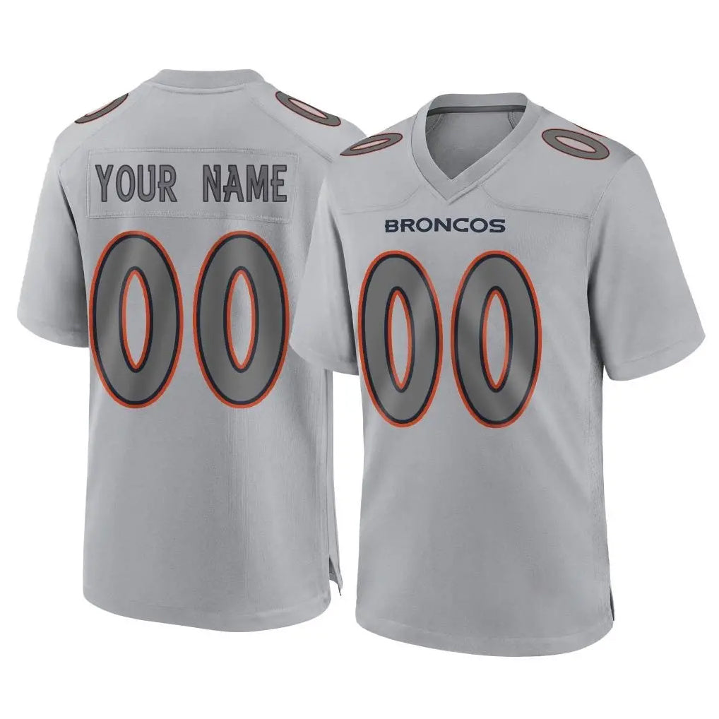 Choea Custom D.Broncos Gray Atmosphere Fashion Limited Game Any Name & Numbers Stitched Jerseys