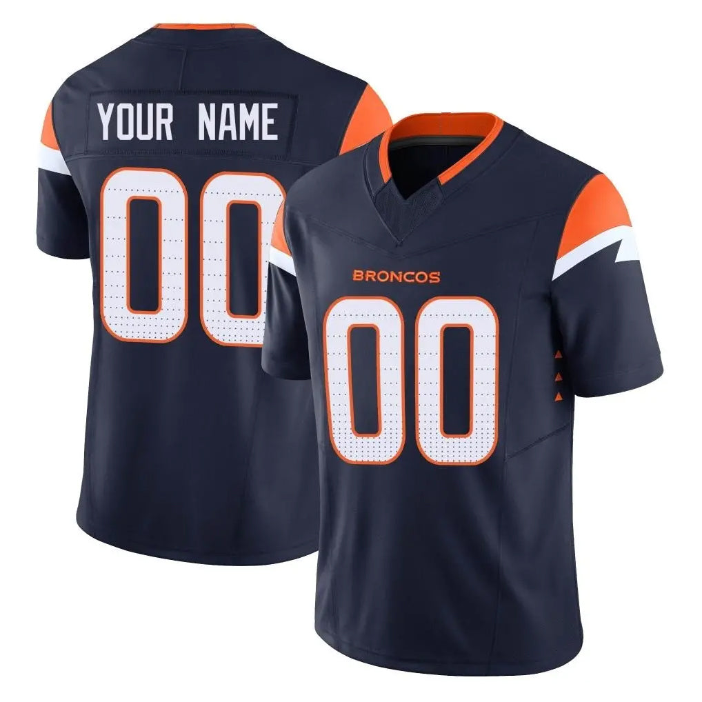 Choea Custom D.Broncos Navy Limited Vapor F.U.S.E. Home Game Any Name & Numbers Stitched Jerseys