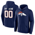 Choea Custom D.Broncos Navy Pullover Hoodie Limited Any Name & Numbers Stitched Jerseys
