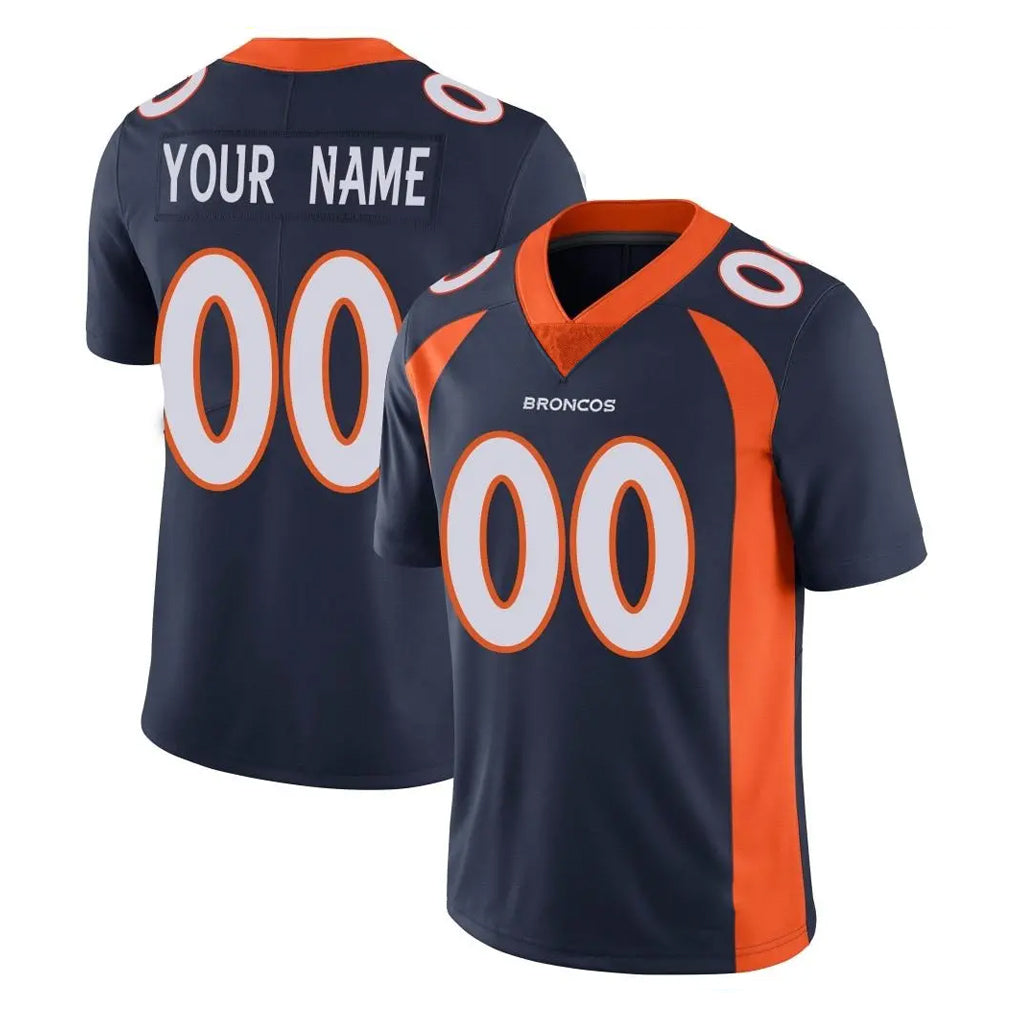 Choea Custom D.Broncos Navy Vapor Untouchable Limited Game Any Name & Numbers Stitched Jerseys