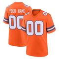 Choea Custom D.Broncos Orange Alternate Collection Throwback Game Any Name & Numbers Stitched Jerseys