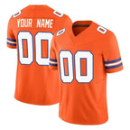 Choea Custom D.Broncos Orange Limited Alternate Vapor F.U.S.E. Throwback Game Any Name & Numbers Stitched Jerseys