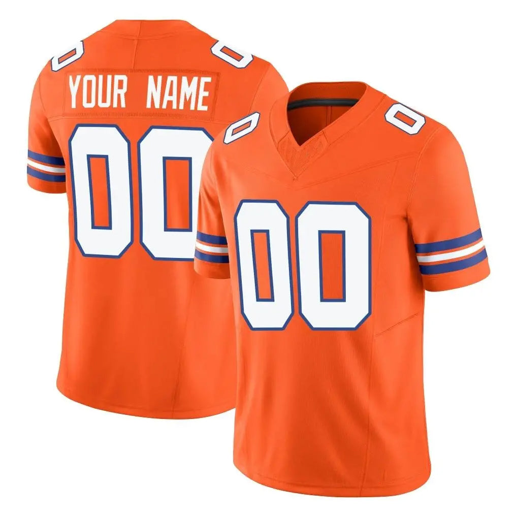 Choea Custom D.Broncos Orange Limited Alternate Vapor F.U.S.E. Throwback Game Any Name & Numbers Stitched Jerseys