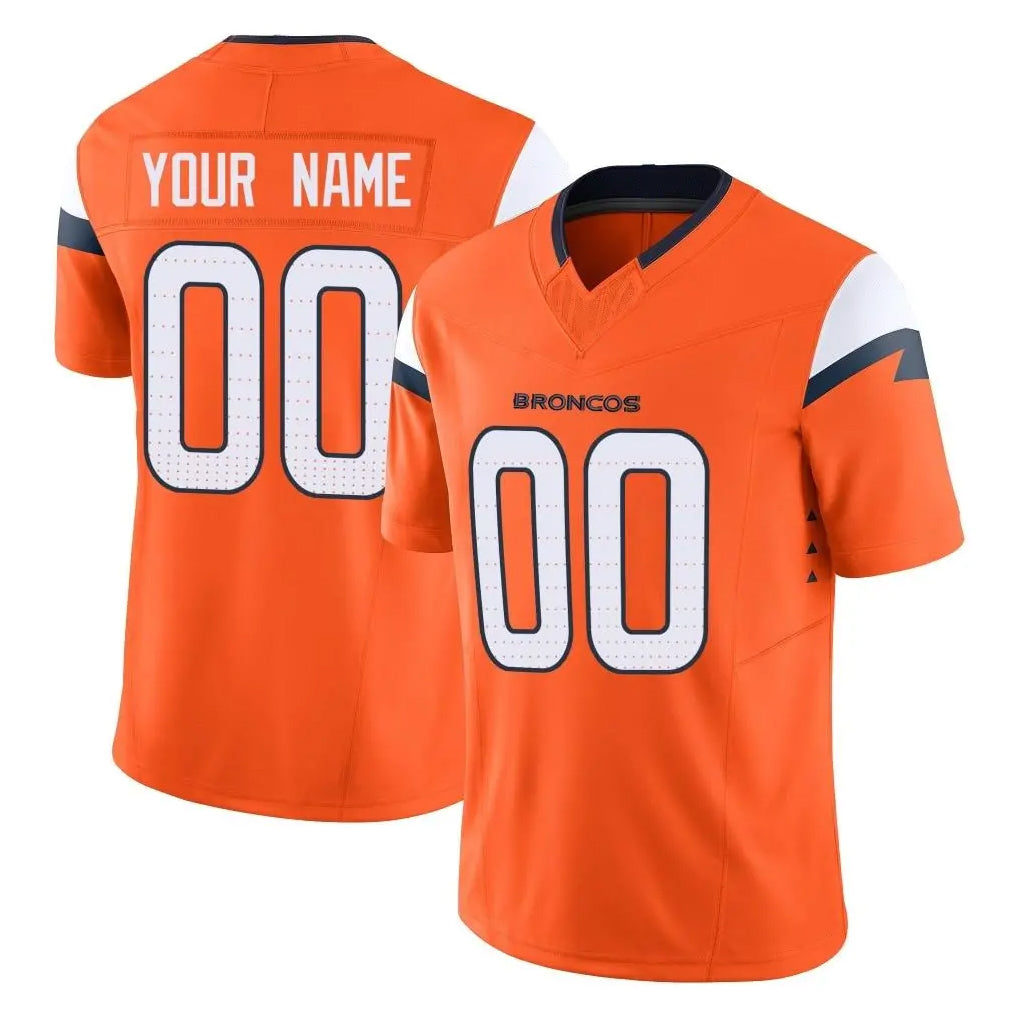 Choea Custom D.Broncos Orange Vapor F.U.S.E. Limited Home Game Any Name & Numbers Stitched Jerseys