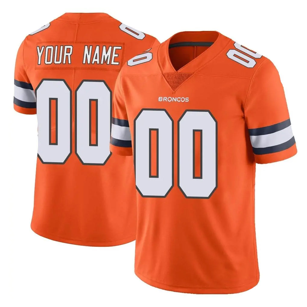 Choea Custom D.Broncos Orange Vapor Untouchable Limited Home Game Any Name & Numbers Stitched Jerseys