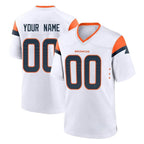 Choea Custom D.Broncos White Home Game Any Name & Numbers Stitched Jerseys