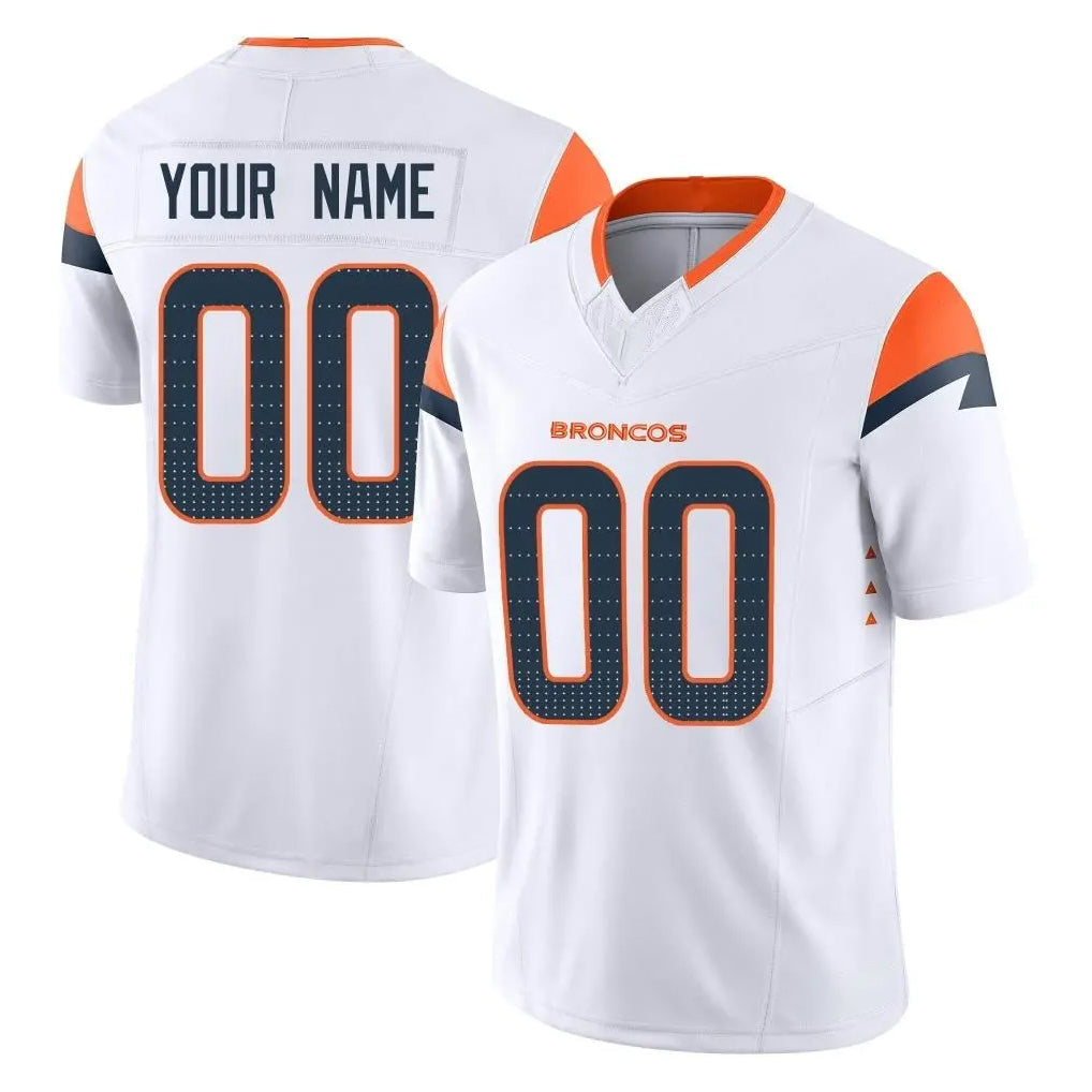 Choea Custom D.Broncos White Limited Vapor F.U.S.E. Home Game Any Name & Numbers Stitched Jerseys