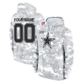 Choea Custom D.Cowboys Arctic Camo Salute to Service Hoodies Limited Game Any Name & Numbers Stitched Jerseys