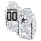 Choea Custom D.Cowboys Arctic Camo Salute to Service Hoodies Limited Game Any Name & Numbers Stitched Jerseys