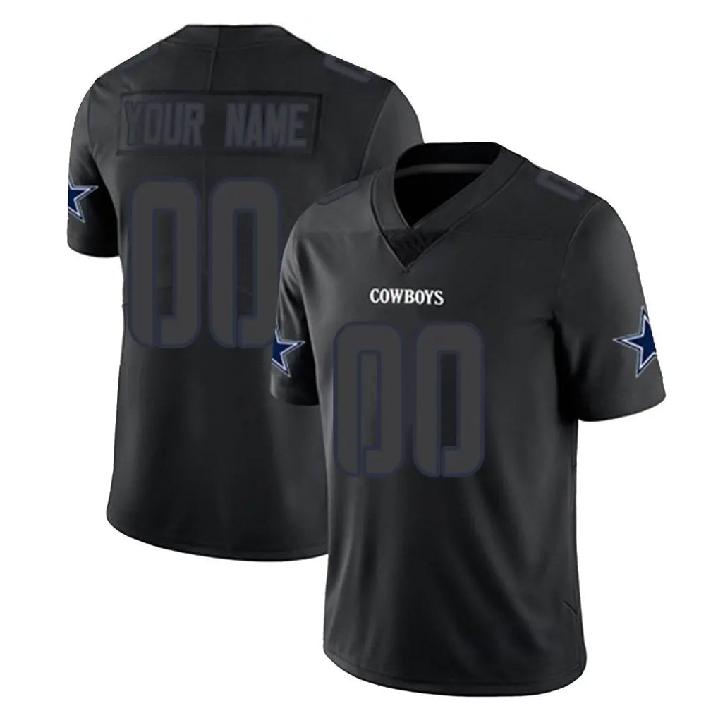 Choea Custom D.Cowboys Black Impact Limited Home Game Any Name & Numbers Stitched Jerseys