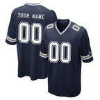 Choea Custom D.Cowboys Navy Home Game Any Name & Numbers Stitched Jerseys