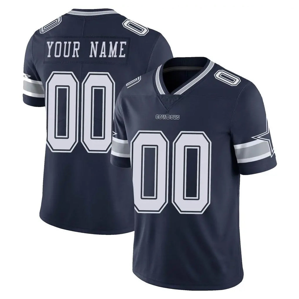 Choea Custom D.Cowboys Navy Vapor Untouchable Limited Home Game Any Name & Numbers Stitched Jerseys
