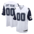 Choea Custom D.Cowboys White-Navy Home Game Any Name & Numbers Stitched Jerseys