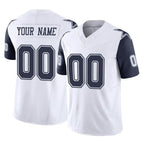 Choea Custom D.Cowboys White-Navy Limited Vapor F.U.S.E. Home Game Any Name & Numbers Stitched Jerseys