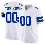 Choea Custom D.Cowboys White Limited Vapor F.U.S.E. Home Game Any Name & Numbers Stitched Jerseys
