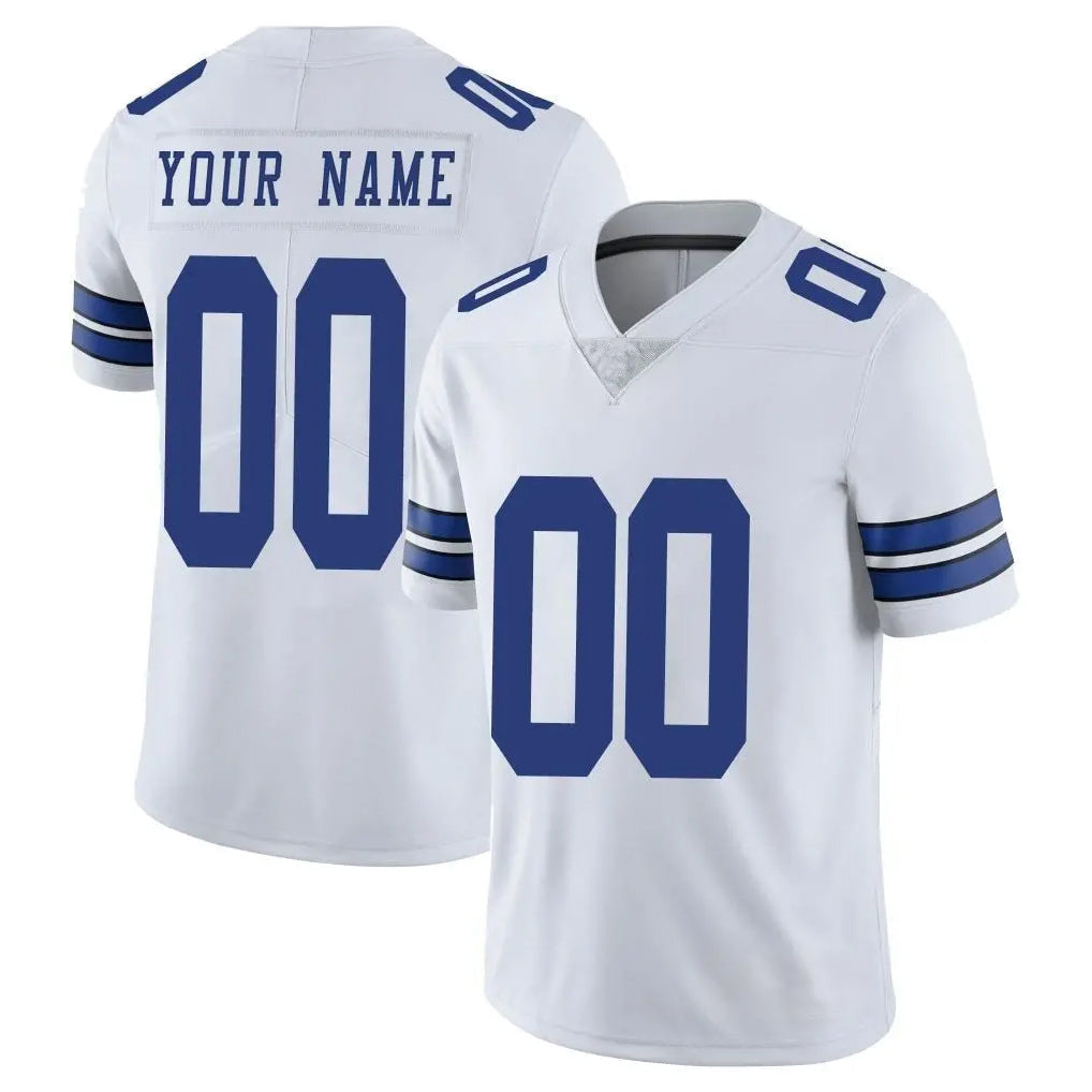 Choea Custom D.Cowboys White Vapor Untouchable Limited Home Game Any Name & Numbers Stitched Jerseys
