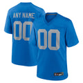 Choea Custom D.Lions Blue Limted Game Alternate Stitched Jerseys