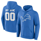 Choea Custom D.Lions Blue Pullover Hoodies Limited Any Name & Numbers Stitched Jerseys