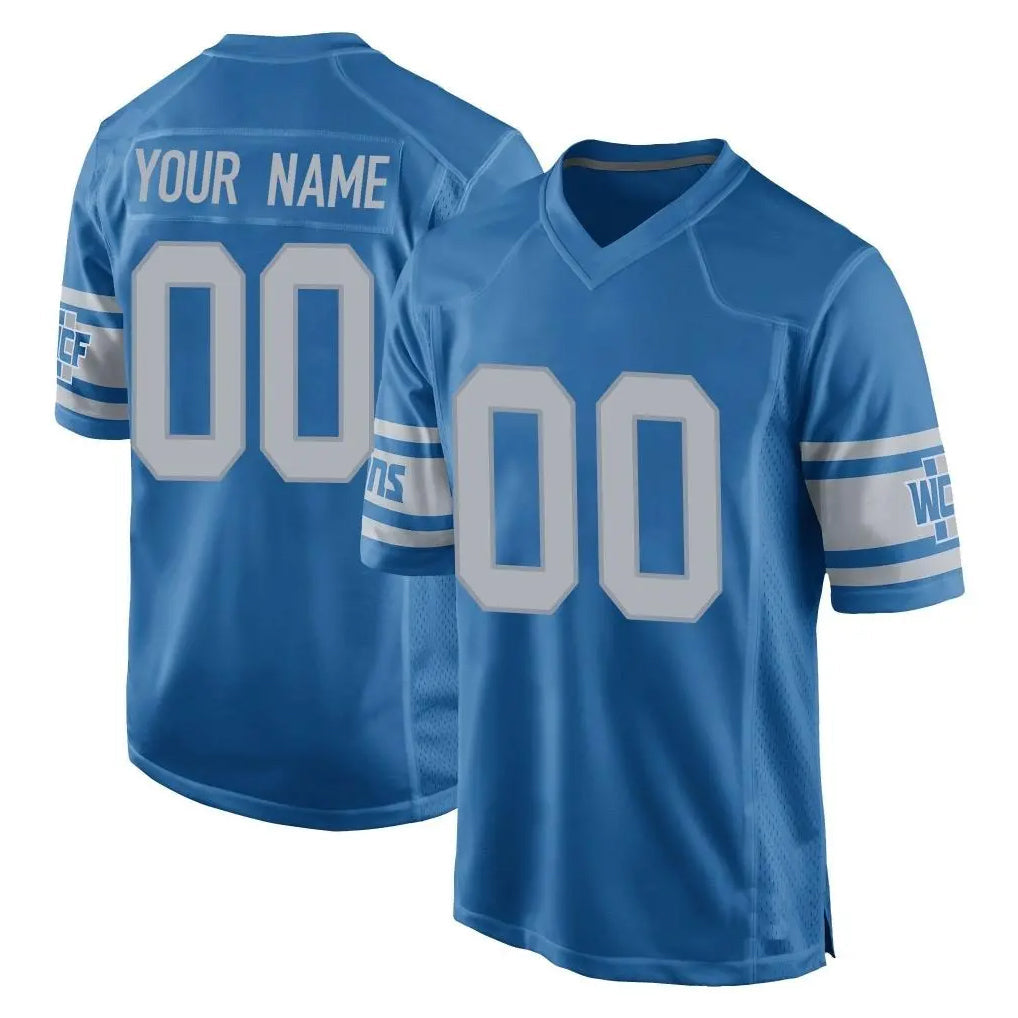 Choea Custom D.Lions Blue Vapor Untouchable Throwback Game Any Name & Numbers Stitched Jerseys
