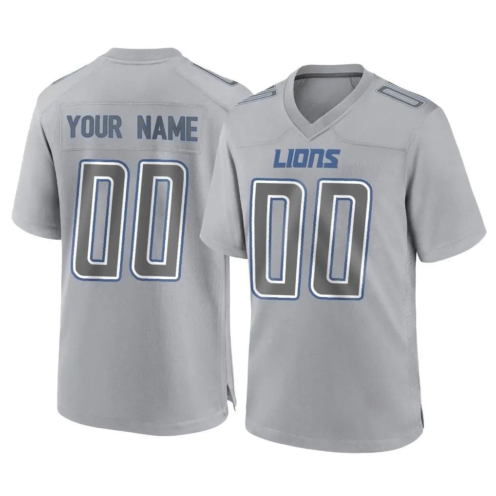 Choea Custom D.Lions Gray Atmosphere Fashion Home Game Any Name & Numbers Stitched Jerseys