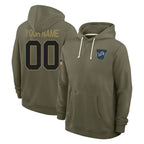 Choea Custom D.Lions Olive Salute to Service Pullover Hoodies Limited Any Name & Numbers Stitched Jerseys