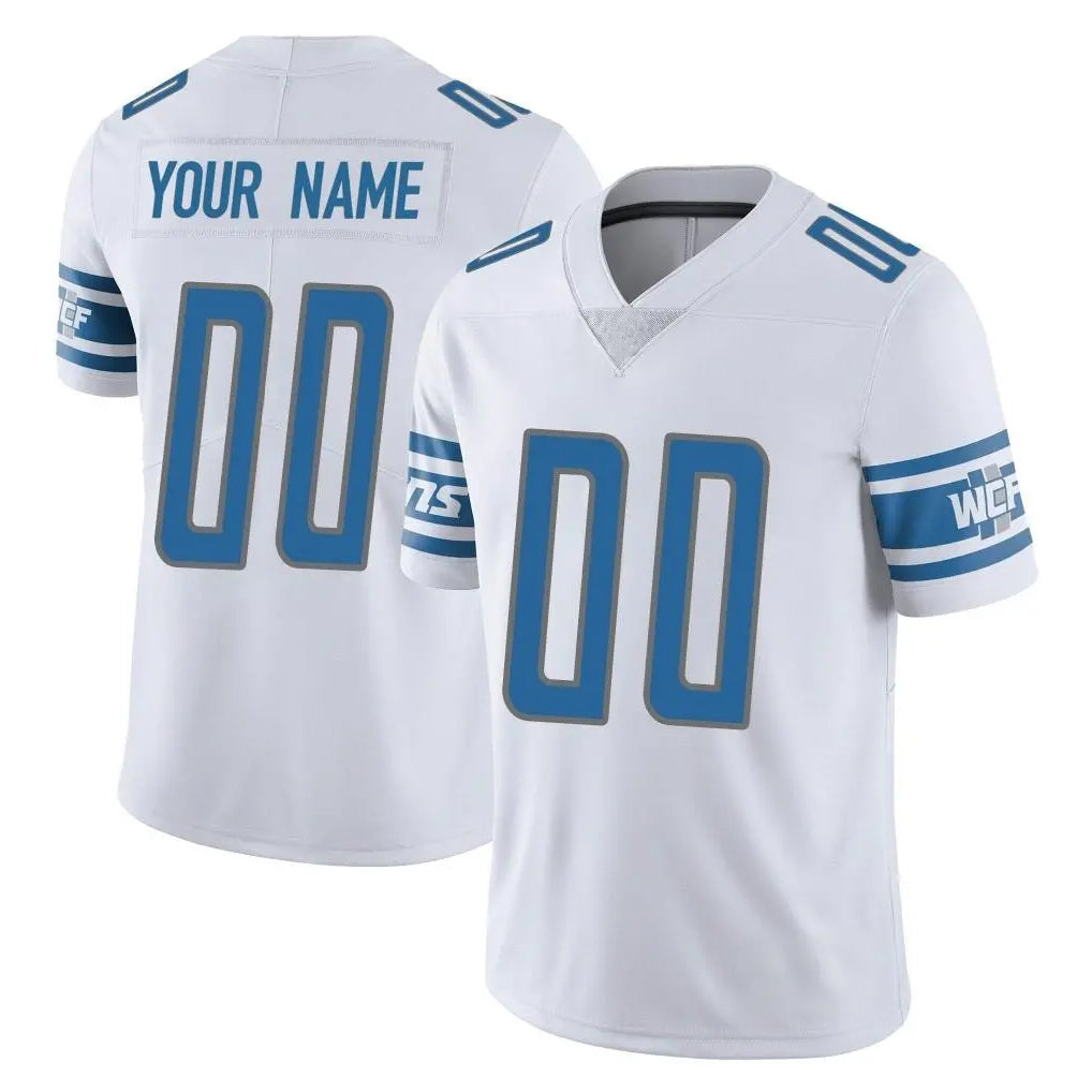Choea Custom D.Lions White Limited Vapor Untouchable Home Game Any Name & Numbers Stitched Jerseys