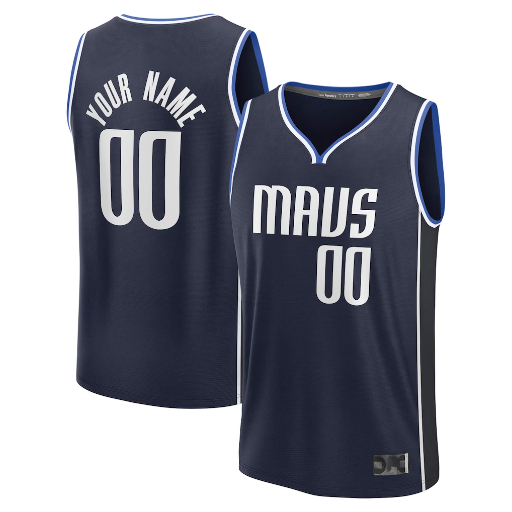 Choea Custom D.Mavericks Navy Fast Break Jerseys - Statement Edition