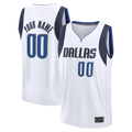 Choea Custom D.Mavericks White Fast Break Jerseys - Association Edition