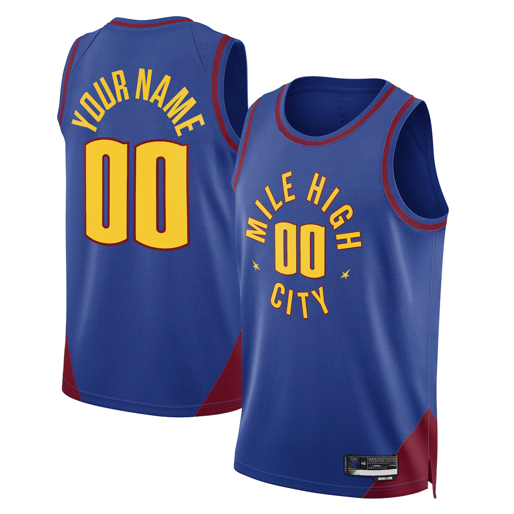 Choea Custom D.Nuggets Blue 2022-23 Swingman Jerseys - Statement Edition