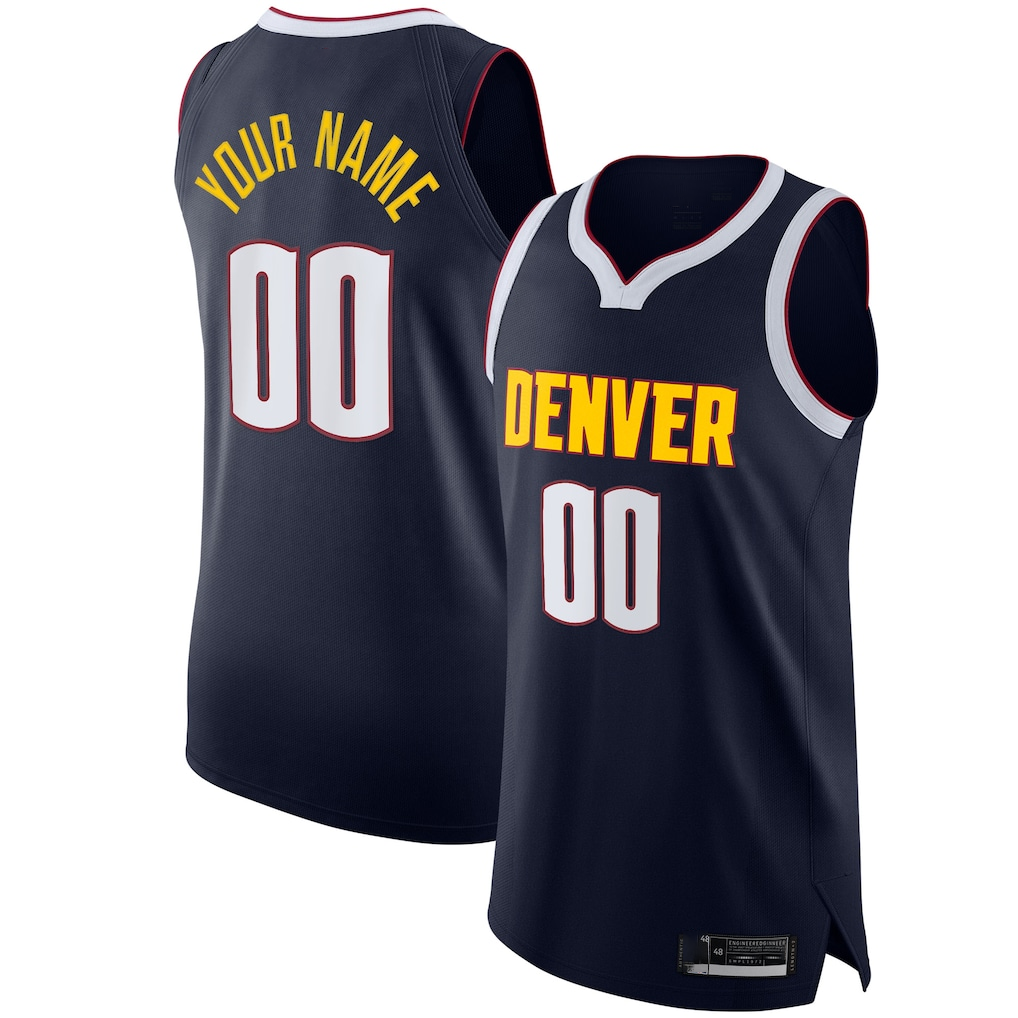 Choea Custom D.Nuggets Navy 2020-21 Authentic Jerseys - Icon Edition