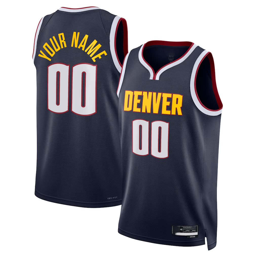 Choea Custom D.Nuggets Navy Swingman Jerseys - Icon Edition