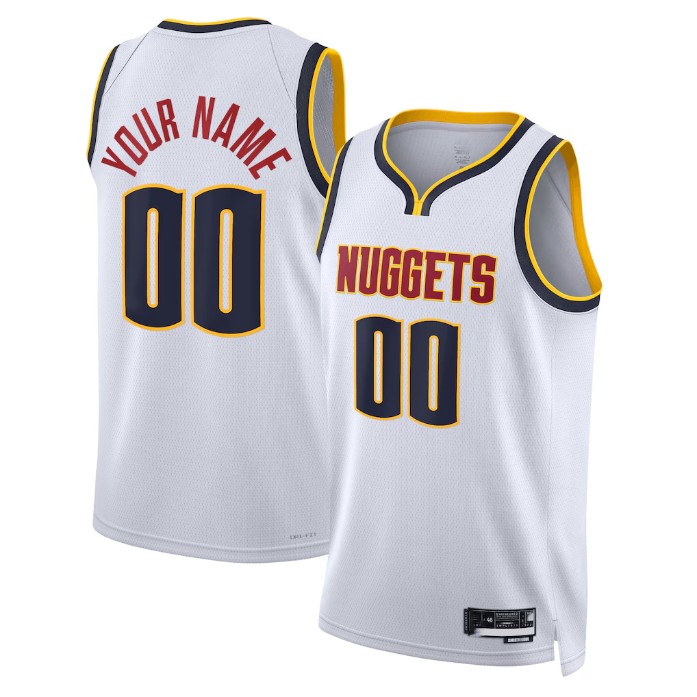 Choea Custom D.Nuggets White Swingman Jerseys - Association Edition