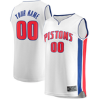 Choea Custom D.Pistons  White Fast Break Replica Jerseys - Association Edition