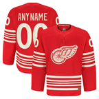 Choea Custom D.Red wings Red Anniversary Authentic Pro Jerseys