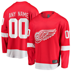 Choea Custom D.Red wings Red Home Breakaway Jerseys