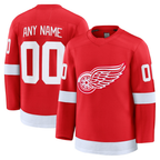 Choea Custom D.Red wings Red Home Premium Jerseys