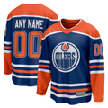 Choea Custom E.Oilers Royal Home Breakaway Jerseys