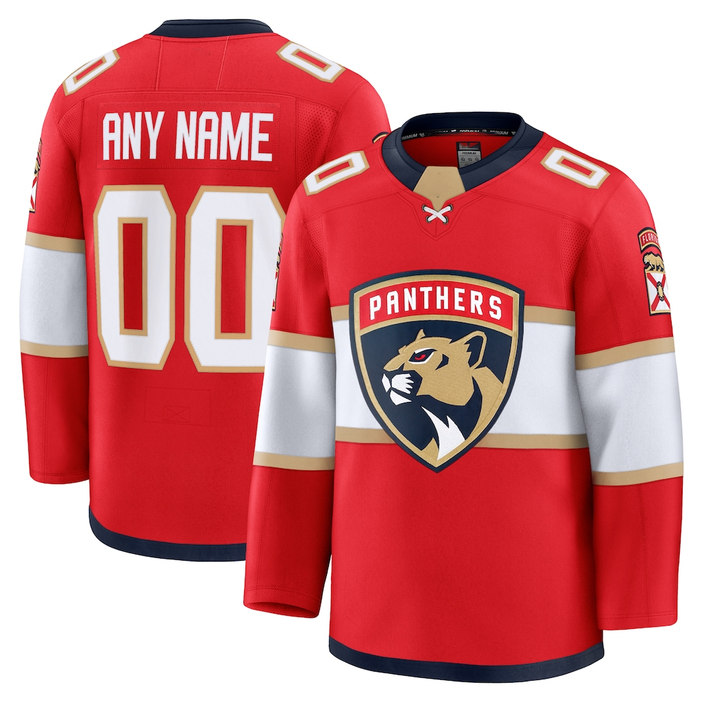 Choea Custom F.Panthers Red Home Premium Jerseys